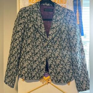 Dana Buchman Green and Purple Patterned Jacket